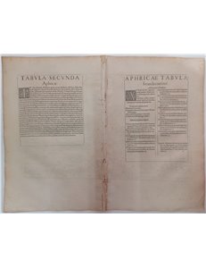 Map Mappa Nord Africa “Tabula Secunda Aphricae” edizione Tolomeo (Ptolemaic map), XVI secolo. Rappresentate le regioni s