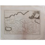 Map Mappa dell’Asia antica “Scythia et Serica” - XVIII secolo. Antica carta geografica incisa raffigurante le regioni dell’Asia 