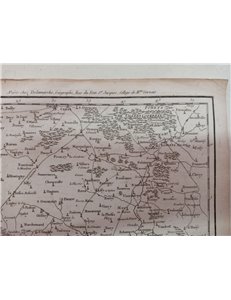 Map Mappa Antica Environs de Paris / Parigi - Delamarche fine XVIII secolo inizio XIX. “Carte des Environs de Paris avec