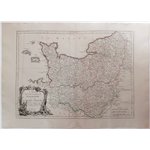 Mappa / Map “Carte du Gouvernement de Normandie avec celui du Maine et Perche” XVIII secolo cartografo Rigobert Bonne (1771), ed