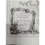 Mappa / Map “Carte du Gouvernement de Normandie avec celui du Maine et Perche” XVIII secolo cartografo Rigobert Bonne (1771), ed