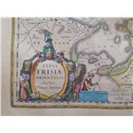 Mappa / Map Frisia Orientale “Typus Frisiae Orientalis” - Ubbo Emmius - Willem Blaeu (Amsterdam) - XVII secolo. La carta mostra 
