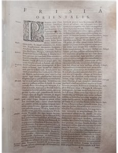 Mappa / Map Frisia Orientale “Typus Frisiae Orientalis” - Ubbo Emmius - Willem Blaeu (Amsterdam) - XVII secolo. La carta mostra 