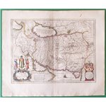 Mappa / Map Frisia Orientale “Typus Frisiae Orientalis” - Ubbo Emmius - Willem Blaeu (Amsterdam) - XVII secolo. La carta mostra 