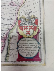 Mappa / Map Frisia Orientale “Typus Frisiae Orientalis” - Ubbo Emmius - Willem Blaeu (Amsterdam) - XVII secolo. La carta mostra 