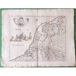 Mappa / Map Provincie Unite Paesi Bassi | Provinces Unites Netherlands 1672 Falda Rossi Sanson. Antica carta geografica delle Pr