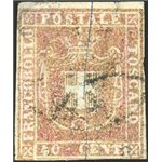 Toscana - 1860 - Governo Provvisorio 40 c. carminio, n° 21. Cert.: Biondi. Cat. € 650 (U)