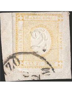 1862 - Cifra in rilievo 2 c. bistro, n° 10. Cert.: IC. Cat. € 190 (Fr).