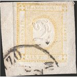 1862 - Cifra in rilievo 2 c. bistro, n° 10. Cert.: IC. Cat. € 190 (Fr).