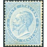 1863 - Vittorio Emanuele 15 c. celeste chiaro, n° L18 con discreta centratura. Firm.: AD - ED. Cert.: Biondi. Cat. € 10.000 (**)