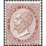 1863 - Vittorio Emanuele 30 c. bruno, n° L19. Cert.: Raybaudi. Cat. € 3.000 (*)
