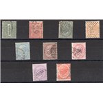 1865 - Vittorio Emanuele la serie n° T14/T22 + L18. Cat. € 265 (U)