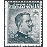 1909 - Michetti 15 c. stampa tipografica, n° 86. Cert.: IC. Cat. € 1.250 (**)