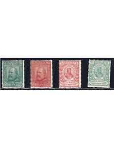 1910 - Garibaldi, serie n° 87/90. Cert.: IC. Cat. € 650 (*)