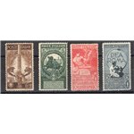 1911 - Unità d'Italia, serie n° 92/95 con ottima centratura. Cert.: IC. Cat. € 1.800 (**)