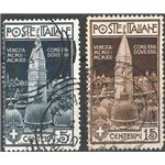 1912 - Campanile di Venezia, serie n° 97/98. Cat. € 100 (U)