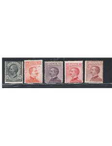 1917/20 - Vittorio Emanuele, n° 108/12. Cat. € 200 (**)