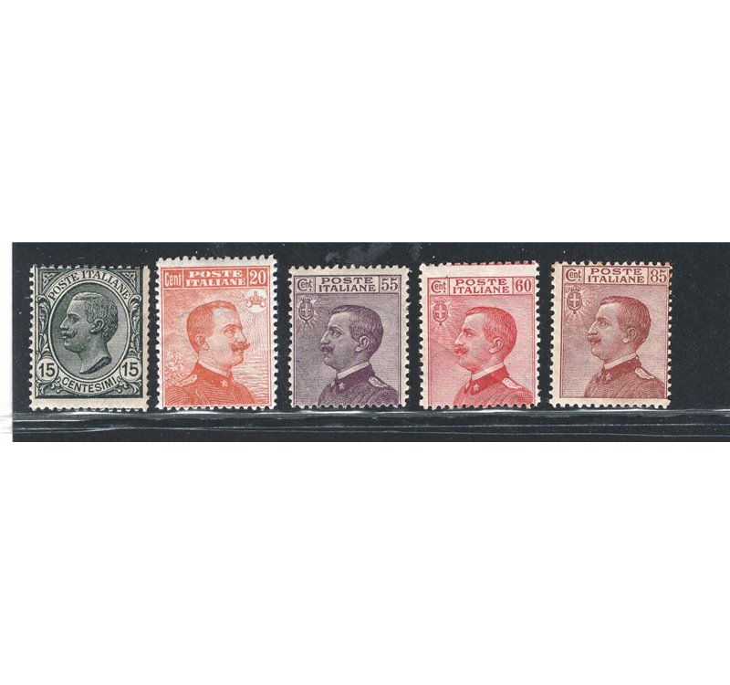 1917/20 - Vittorio Emanuele, n° 108/12. Cat. € 200 (**)