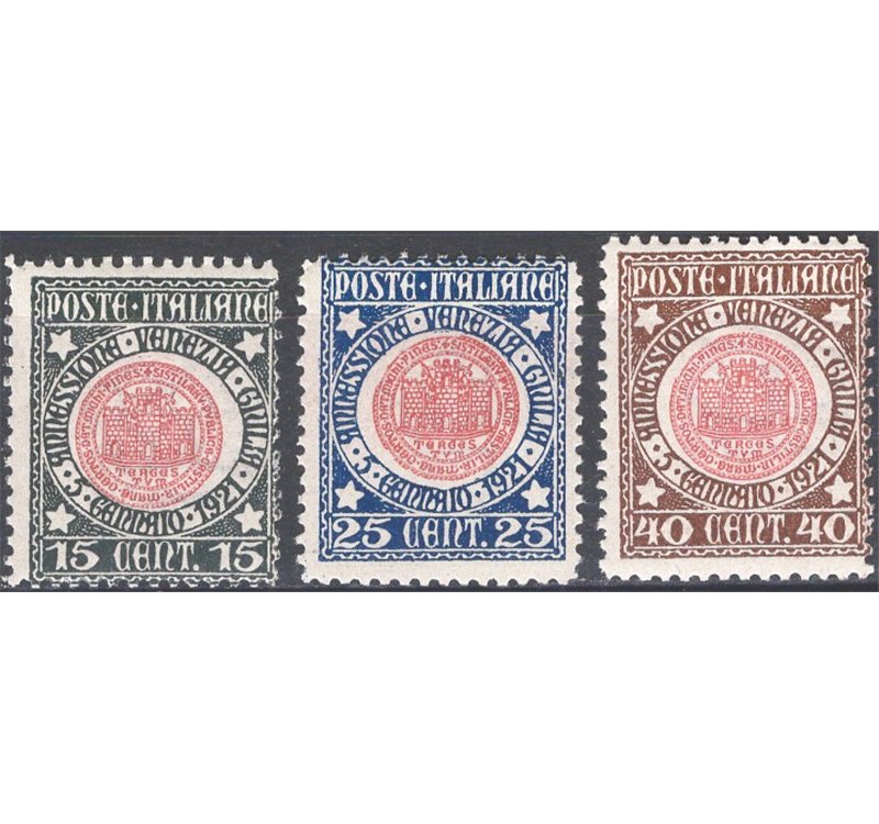 1921 - Venezia Giulia, serie n° 113/15. Cat. € 70 (**)