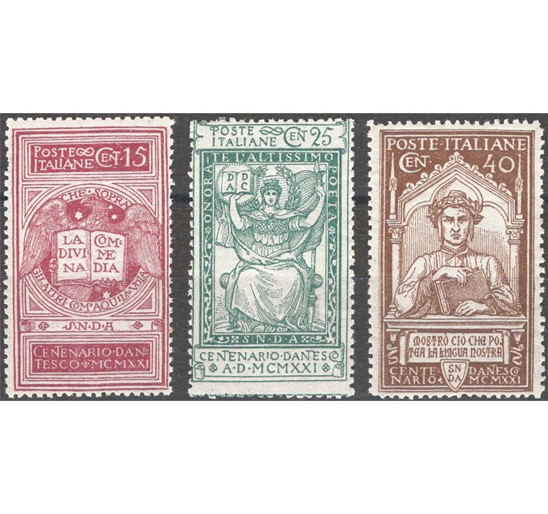 1921 - Dante, serie n° 116/18. Cat. € 70 (**)