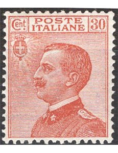 1922 - Michetti 30 c. bruno arancio, n° 127 con ottima centratura. Cat. € 40 (**)