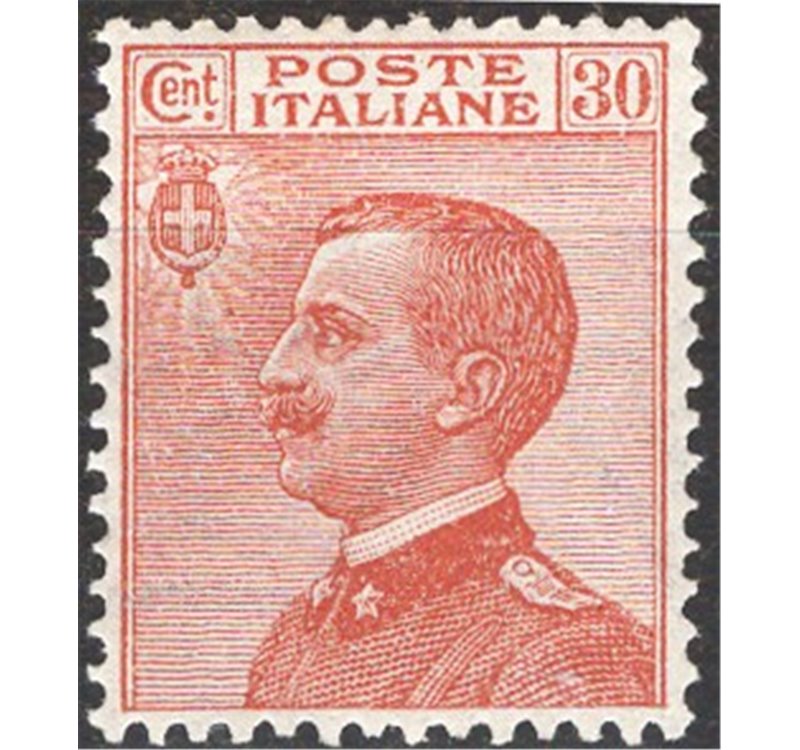 1922 - Michetti 30 c. bruno arancio, n° 127 con ottima centratura. Cat. € 40 (**)