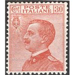 1922 - Michetti 30 c. bruno arancio, n° 127 con ottima centratura. Cat. € 40 (**)