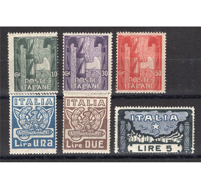 1923 - Marcia su Roma, serie n° 141/46. Cert.: IC. Cat. € 350 (**)