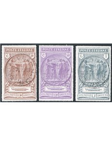 1923 - Camicie Nere, serie n° 147/49. Cert.: IC. Cat. € 750 (U)