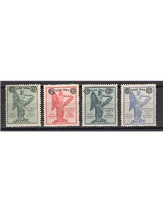 1924 - Vittoria soprast., serie n° 158/61. Cert.: Biondi. Cat. € 300 (**)