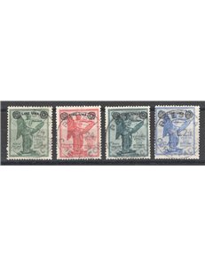 1924 - Vittoria soprast., serie n° 158/61. Cert.: IC. Cat. € 2.200 (U)