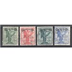 1924 - Vittoria soprast., serie n° 158/61. Cert.: IC. Cat. € 2.200 (U)
