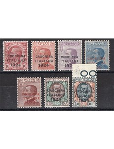 1924 - Crociera Italiana, serie n° 162/68 con ottima centratura. Cert.: IC. Cat. € 1.600 (**)