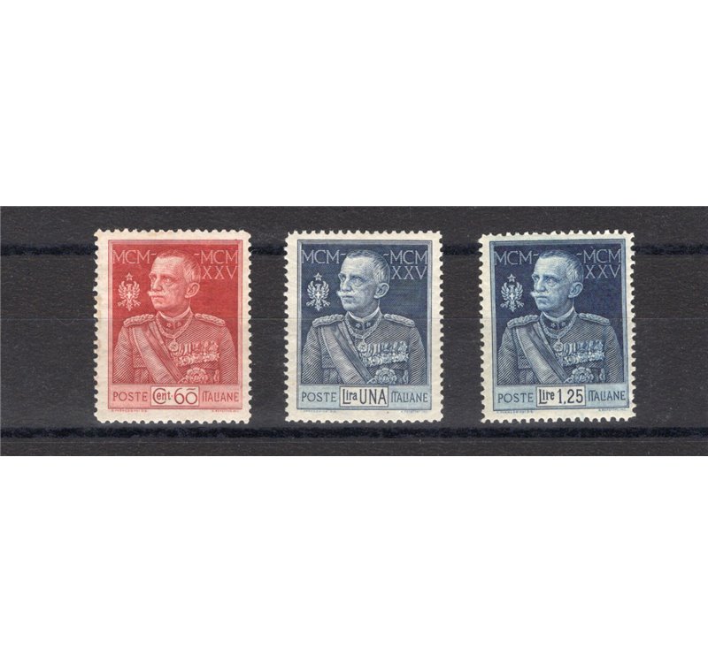 1926/26 - Giubileo, serie n° 186/88 con ottima centratura. Cert.: IC. Cat. € 500 (**)
