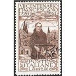 1926 - S. Francesco 5 £ bruno, n° 197 con annullo originale in data. Cert.: IC. Cat. € 240 (U)