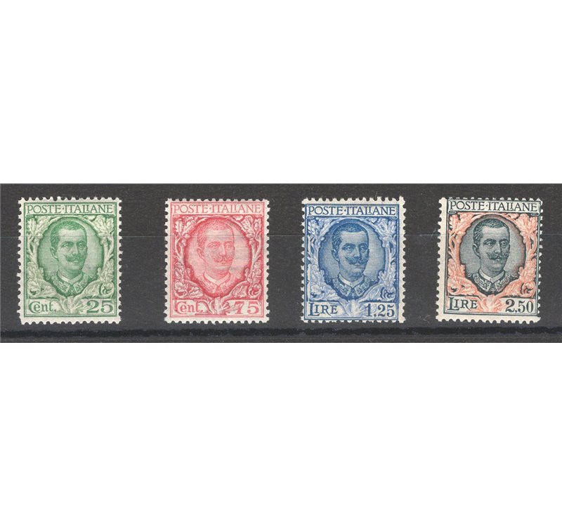 1926 - Floreale, serie n° 200/03. Cert.: IC. Cat. € 425 (**)