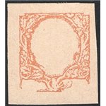 1926 - Floreale 2,50 £ prova della cornice in arancio non dent. senza filigrana, CEI n° PM 202. Cert.: Biondi. Cat. € 1.500 (**)