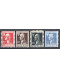1927 - Volta con filigrana corona coricata destra compreso il raro 1,25 £ oltremare, serie n° 210/13. Cert.: IC (**)