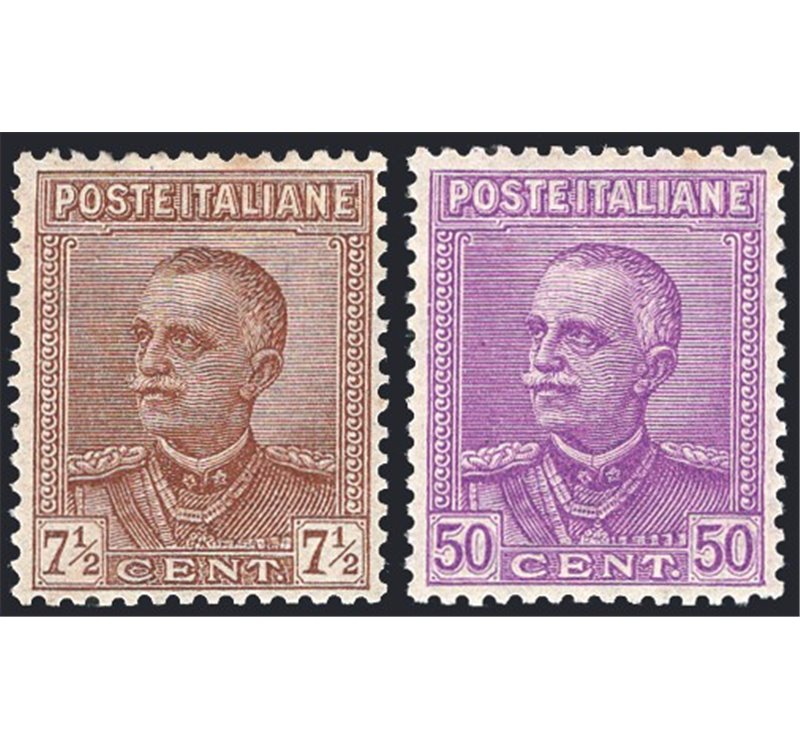 1928 - Tipo Giubileo, serie n° 224/25 con ottima centratura. Cert.: IC. Cat. € 400 (**)