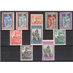 1928 - Emanuele Filiberto, serie n° 226/29 + 233/38. Cert.: Biondi. Cat. € 700 (**)