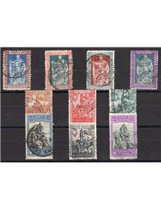 1928 - Emanuele Filiberto, serie n° 226/29 + 233/38. Cert.: IC. Cat. € 1.400 (U)