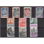 1928 - Emanuele Filiberto, serie n° 226/29 + 233/38. Cert.: IC. Cat. € 1.400 (U)