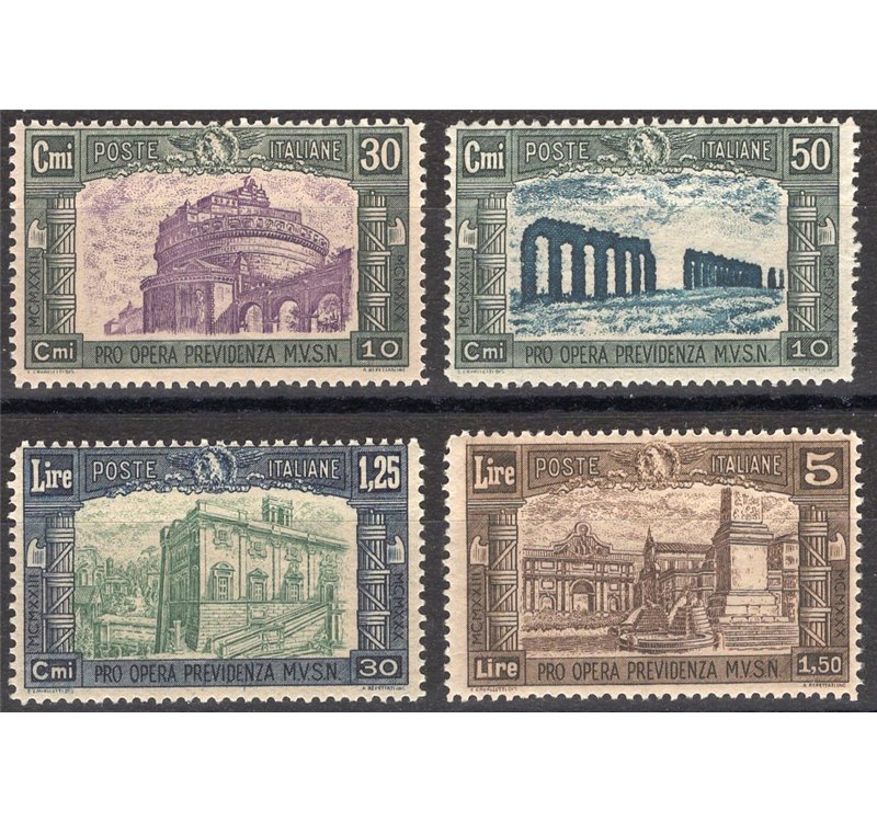1930 - Milizia III, serie n° 272/75. Cat. € 115 (**)
