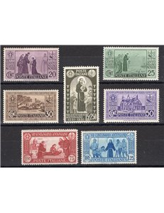 1931 - S. Antonio, serie n° 292/98 con ottima centratura. Cert.: Biondi. Cat. € 600 (**)