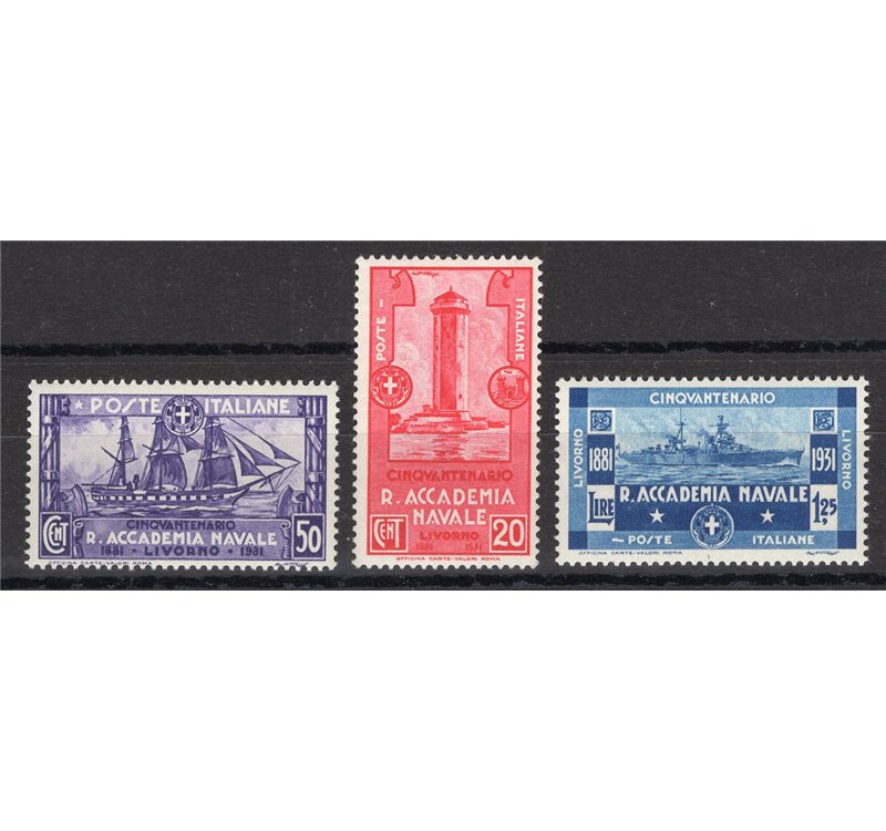 1931 - Accademia Navale, n° 300/02. Cert.: Biondi. Cat. € 240 (**)