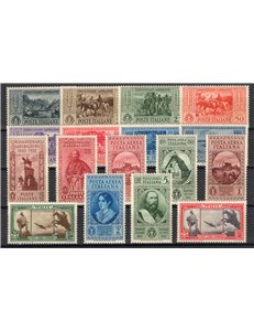 1932 - Garibaldi, serie n° 315/24 + P.A. 32/8 con ottima centratura. Cert.: Biondi. Cat. € 1.650 (**)