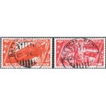 1932 - Marcia su Roma, serie n° 325/40 + P.A. 42/43 + Ex 17/18 con annulli originali in data. Cert.: IC. Cat. € 1.200 (U)