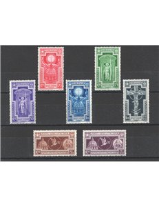 1933 - Anno Santo, serie n° 345/49 + P.A. 54/55. Cat. € 175 (**)