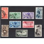 1934 - Calcio, serie n° 357/61 + P.A. 69/71. Cert.: IC. Cat. € 2.775 (U)