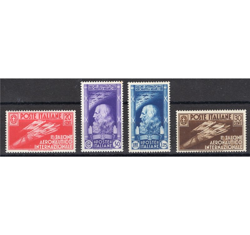 1935 - Salone Aeronautico, serie n° 384/87 ben centrata. Cert.: Biondi. Cat. € 1.800++ (**)